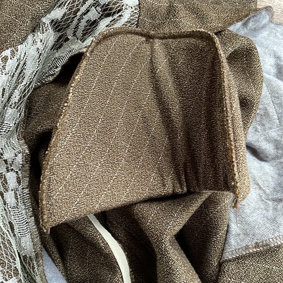 Lacy Afternoon by Shell Kepler Vintage 80s Lace Suit Jacket Shoulder Pads Sz 1X - Picture 7 of 8